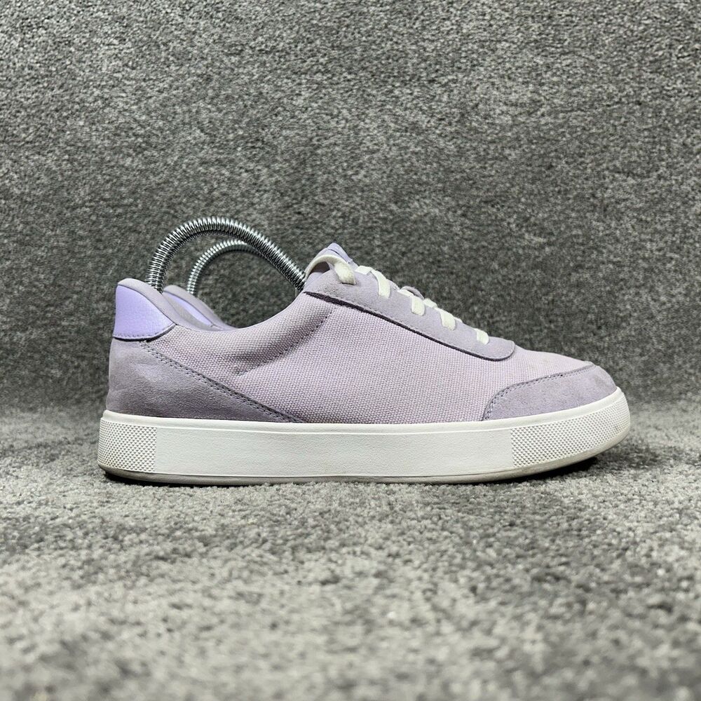 Kizik Prague Youth Sz 6.5Y Purple Hands Free Lace Up Canvas Unisex Shoes Stained